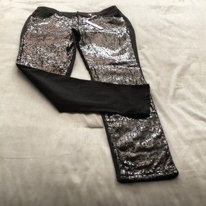Black sequin stretch Jeans